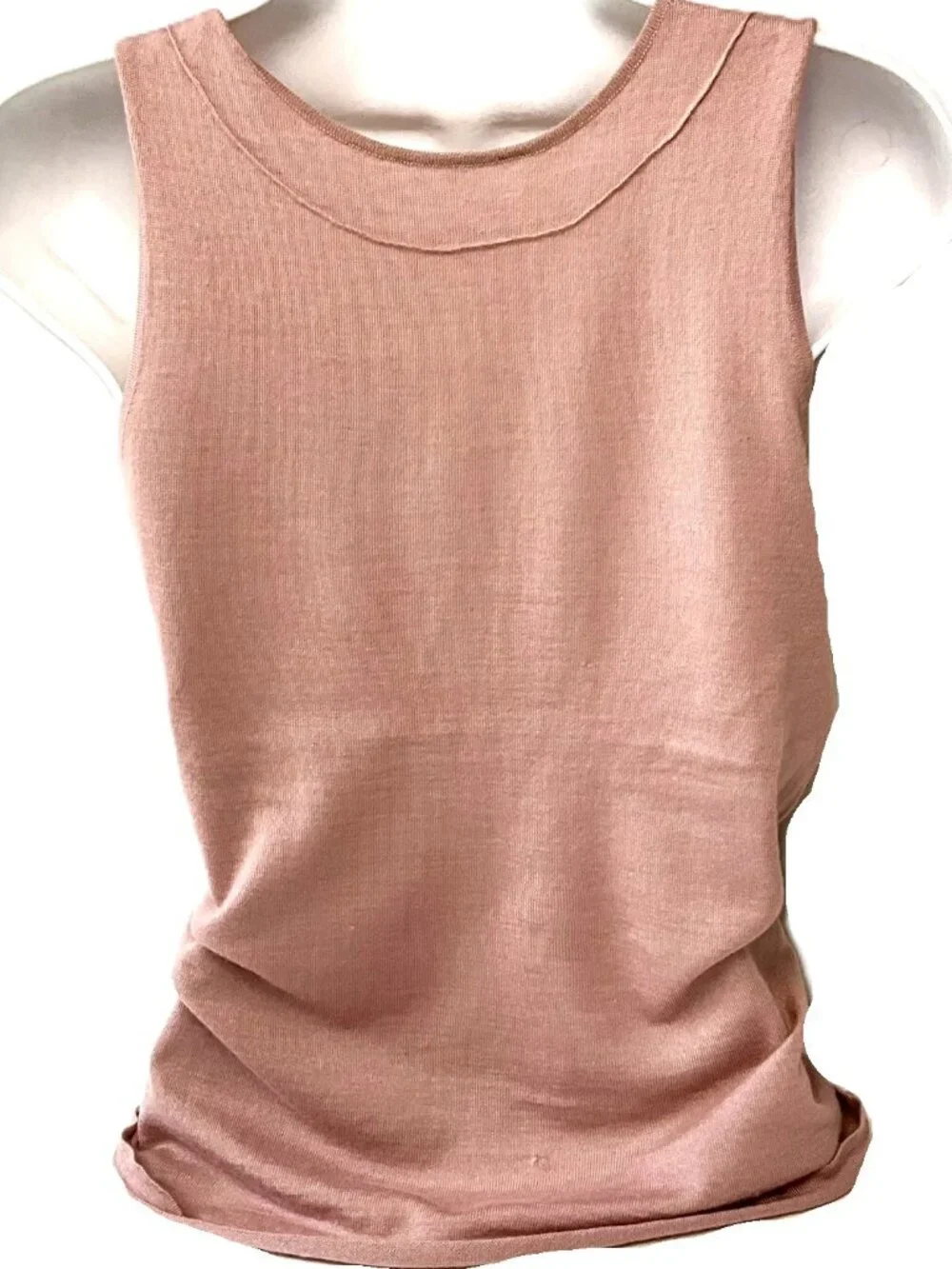 VNT Gianni Versace Cashmere Silk Knit Tank Top Pink Sleeveless Scoop Neck IT42